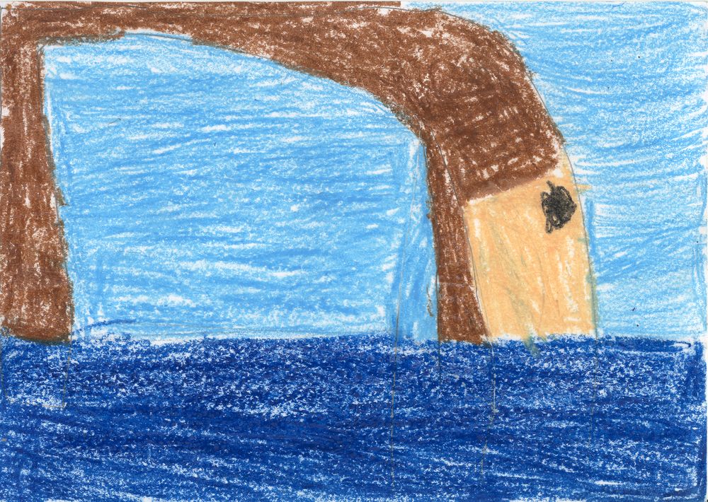 Peindre une falaise d’tretat - presque - comme Claude Monet, par anonyme (2)